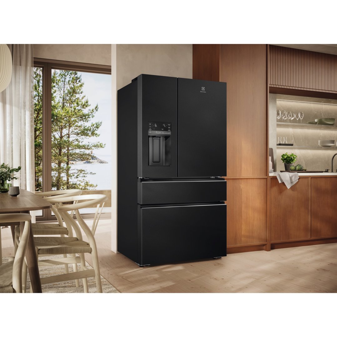 Electrolux 609L French Door Fridge, Matte Charcoal Black EHE6191BB