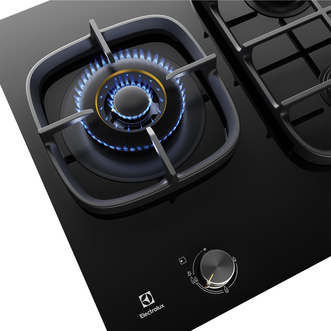 Electrolux 90cm UltimateTaste 900 5 Burner Gas Cooktop Black Ceramic Glass. EHG955BE