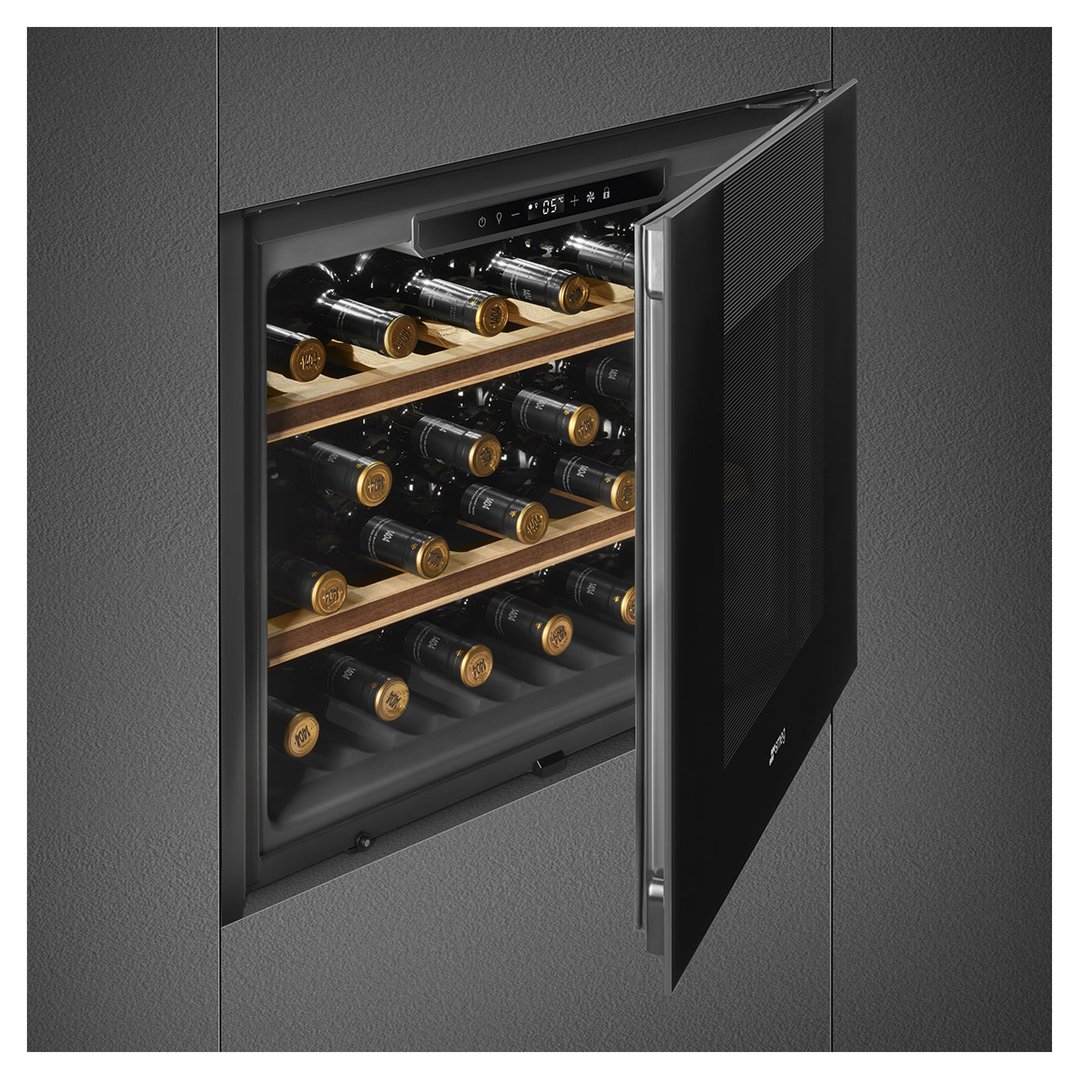 Smeg Linea Compact Wine Cellar (21 Bottle) - Midnight Black CVI121B3