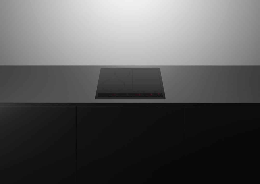 Fisher & Paykel 60cm Series 7, 4 Zone Induction Cooktop, SmartZone, Low Current, Black CI604ZDTPB5