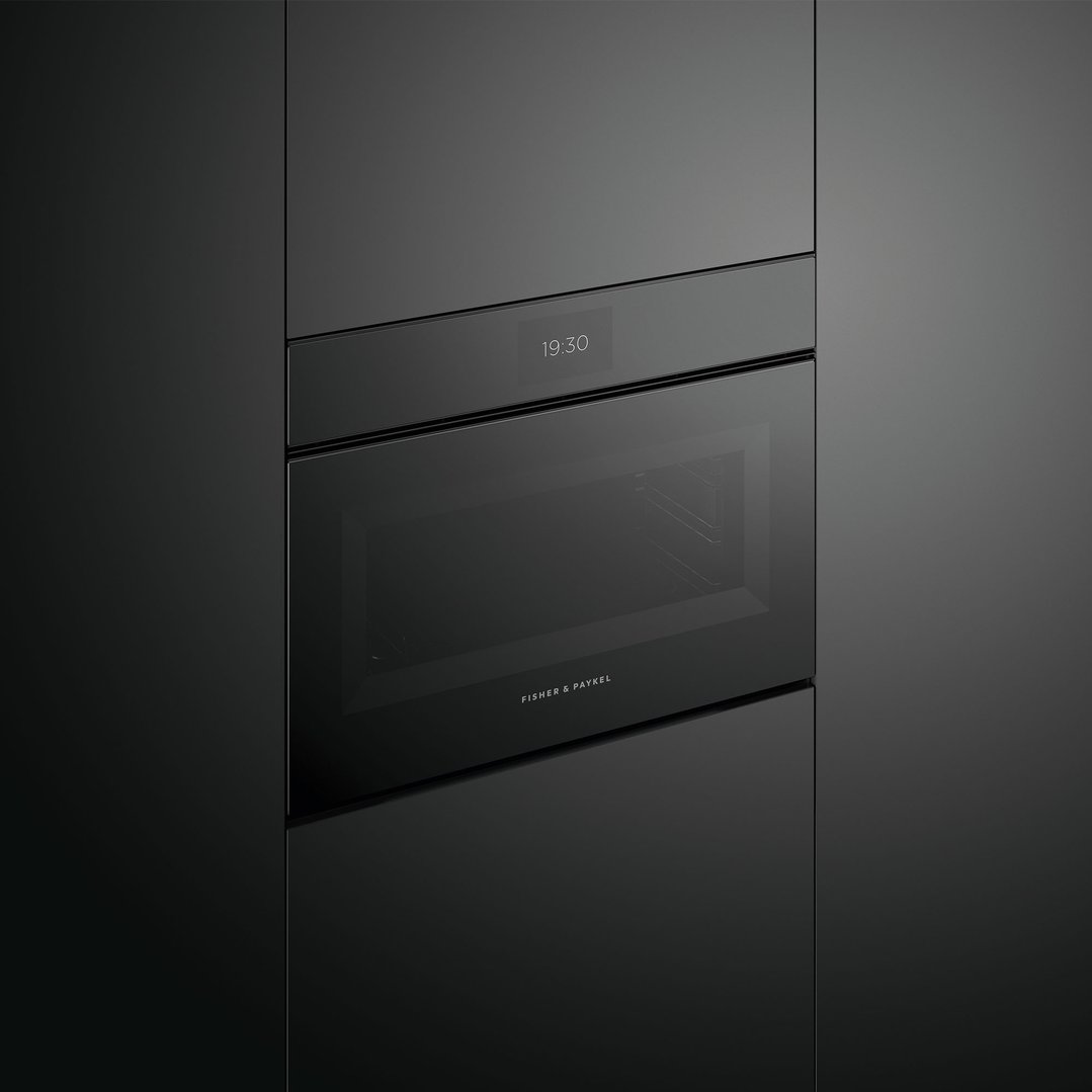 Fisher & Paykel 60cm Series 9 Minimal Handleless Compact Combi-Microwave Oven OM60NMTNB1