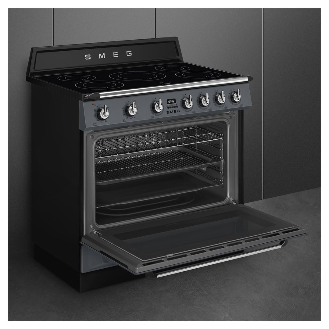 Smeg 90cm Victoria Aesthetic Cooker with Induction Hob Slate Grey TR90IPGR