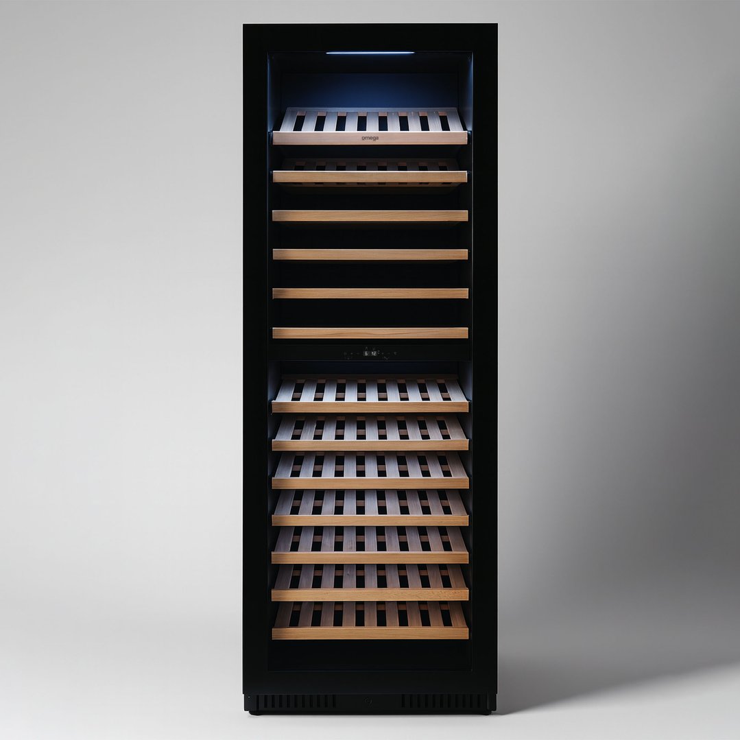 Omega 169 Bottle Dual Zone Wine Cabinet OCW166SB