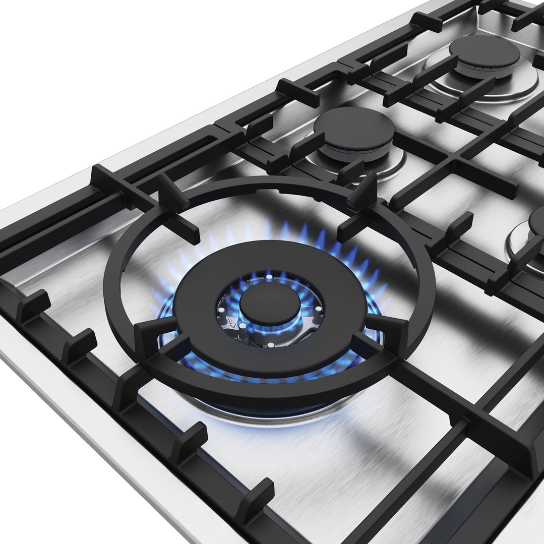 AEG 75cm 5 Burner Stainless Steel Gas Cooktop HG75FXB Signature