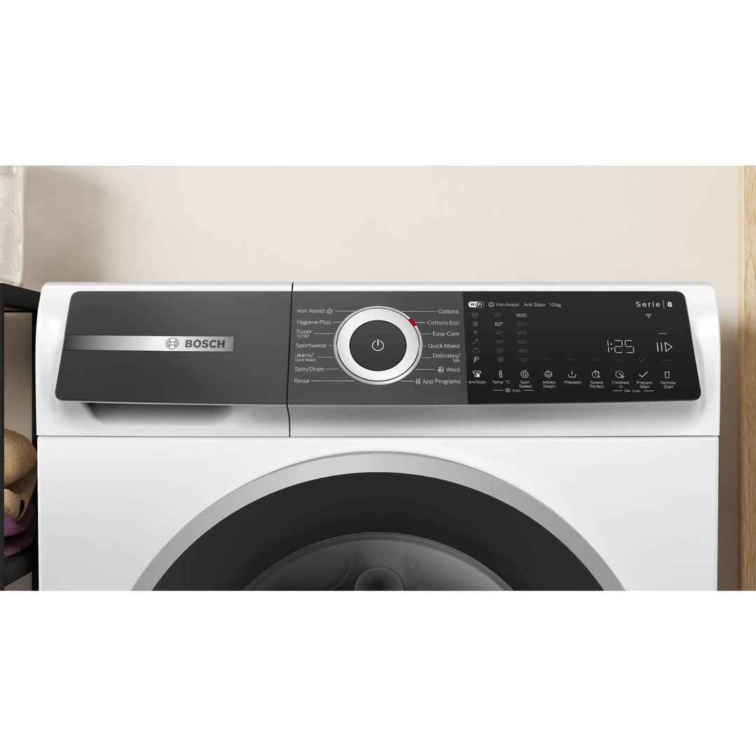 Bosch 10kg Series 8 Front Loader Washing Machine - White WGH25400AU