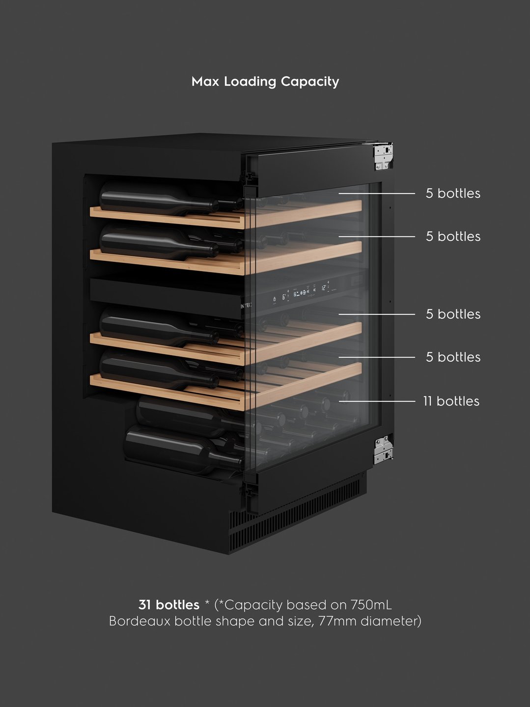 Vintec 31-Bottle Dual Zone Wine Cabinet VWD820SAP-X