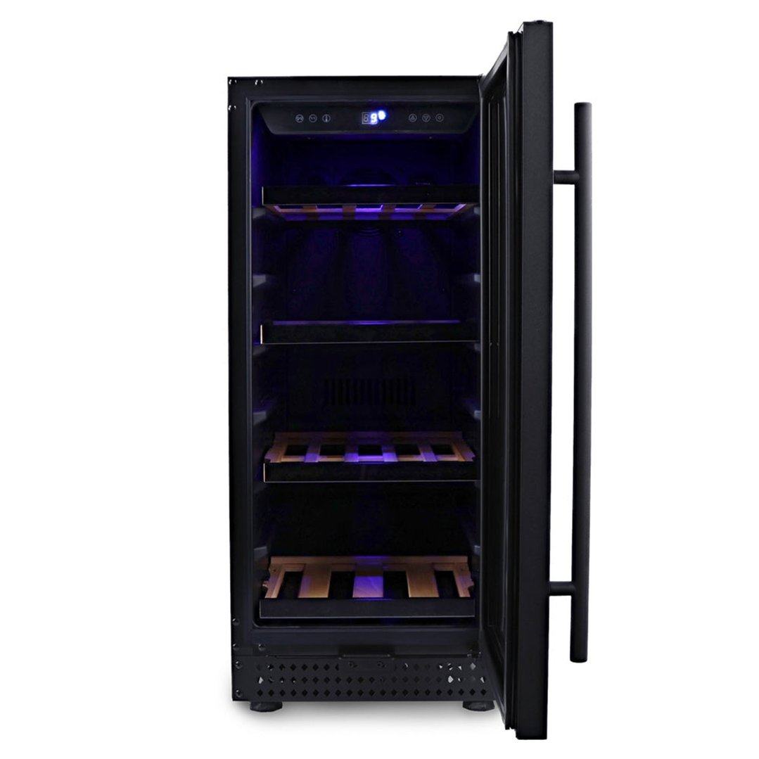 Husky 80L Single Zone Wine Fridge in Black HUSWS-33SMBZY