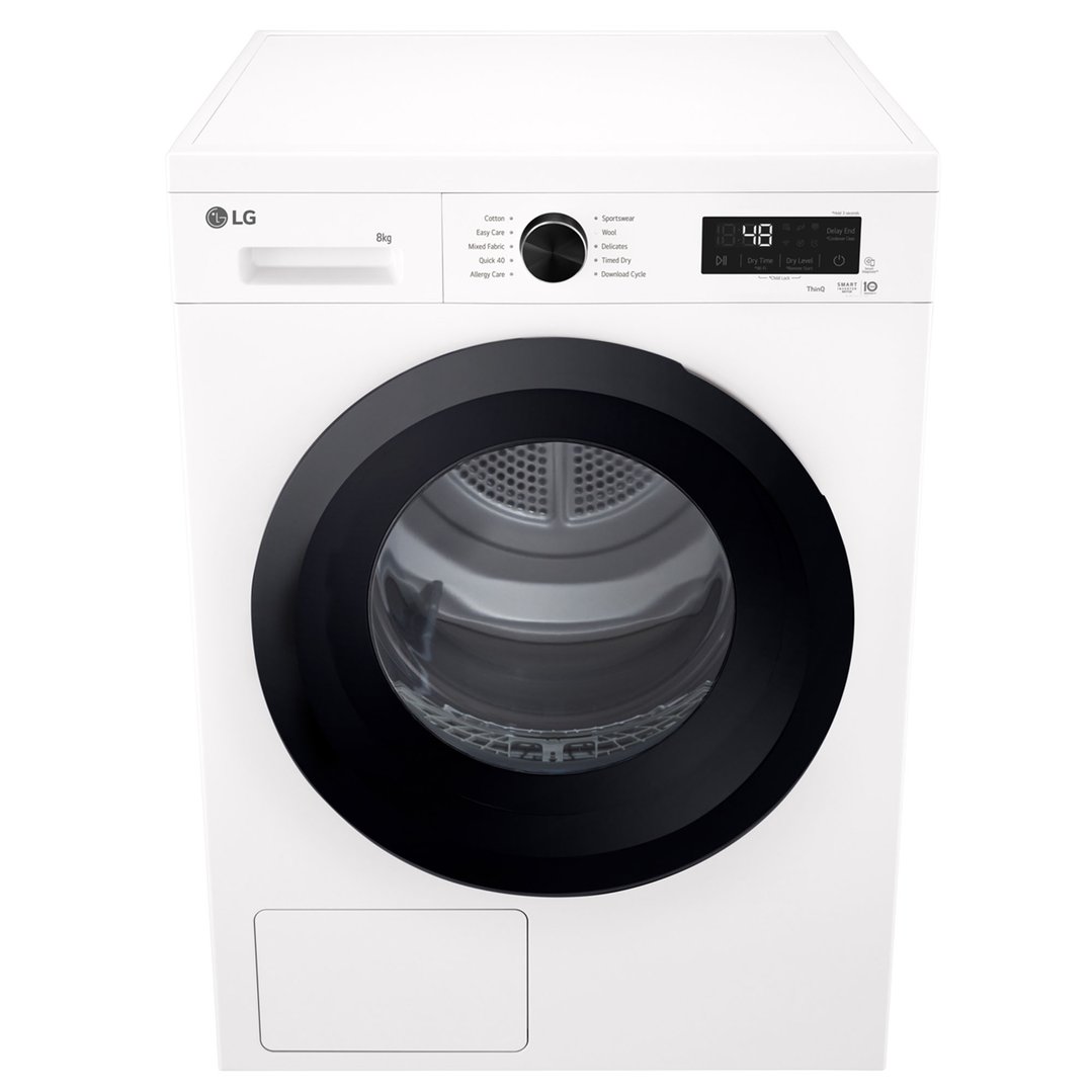 LG 8kg White Heat Pump Dryer DVH1-08WP
