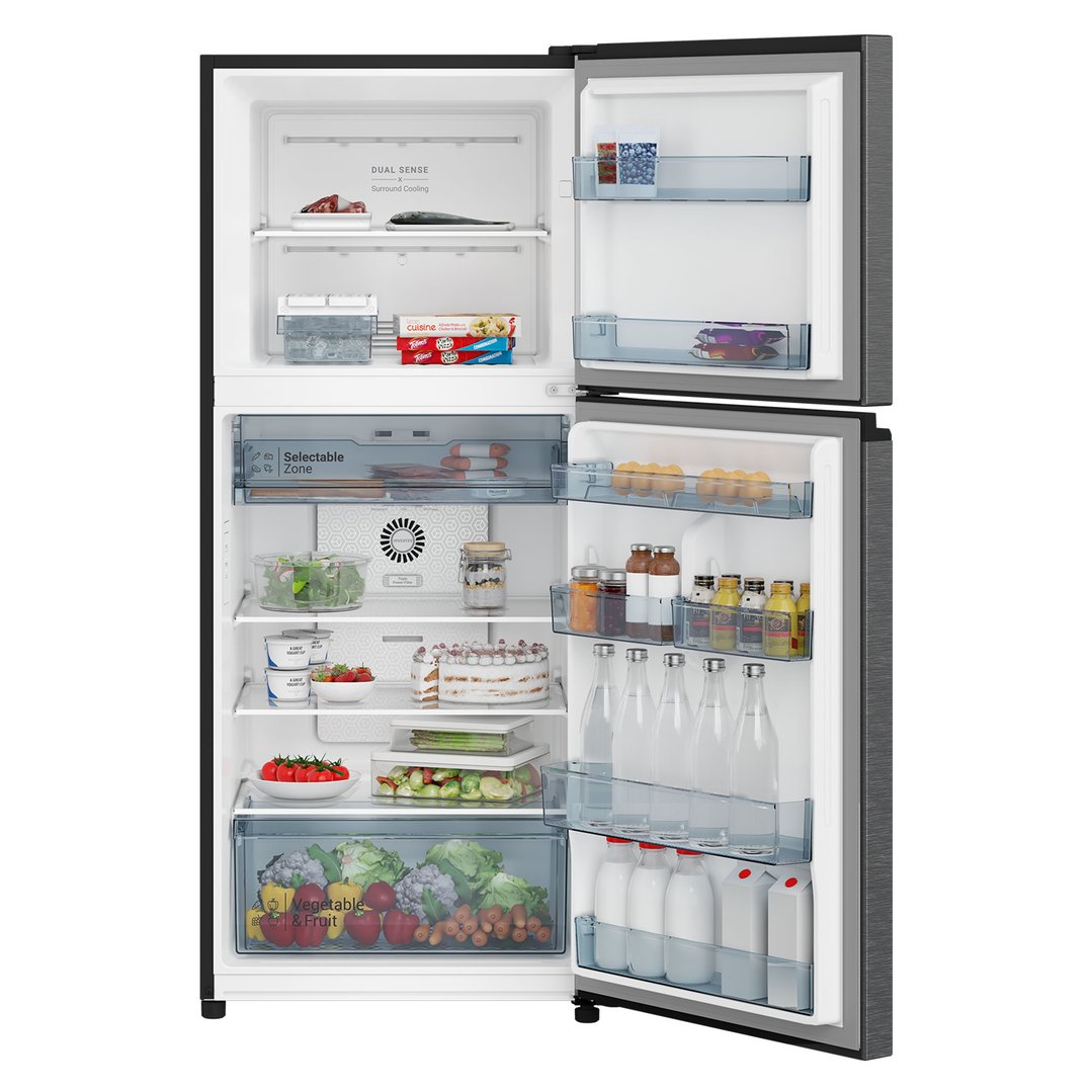 Hitachi 344L Inox Top Mount Fridge HRTN6379SXAU