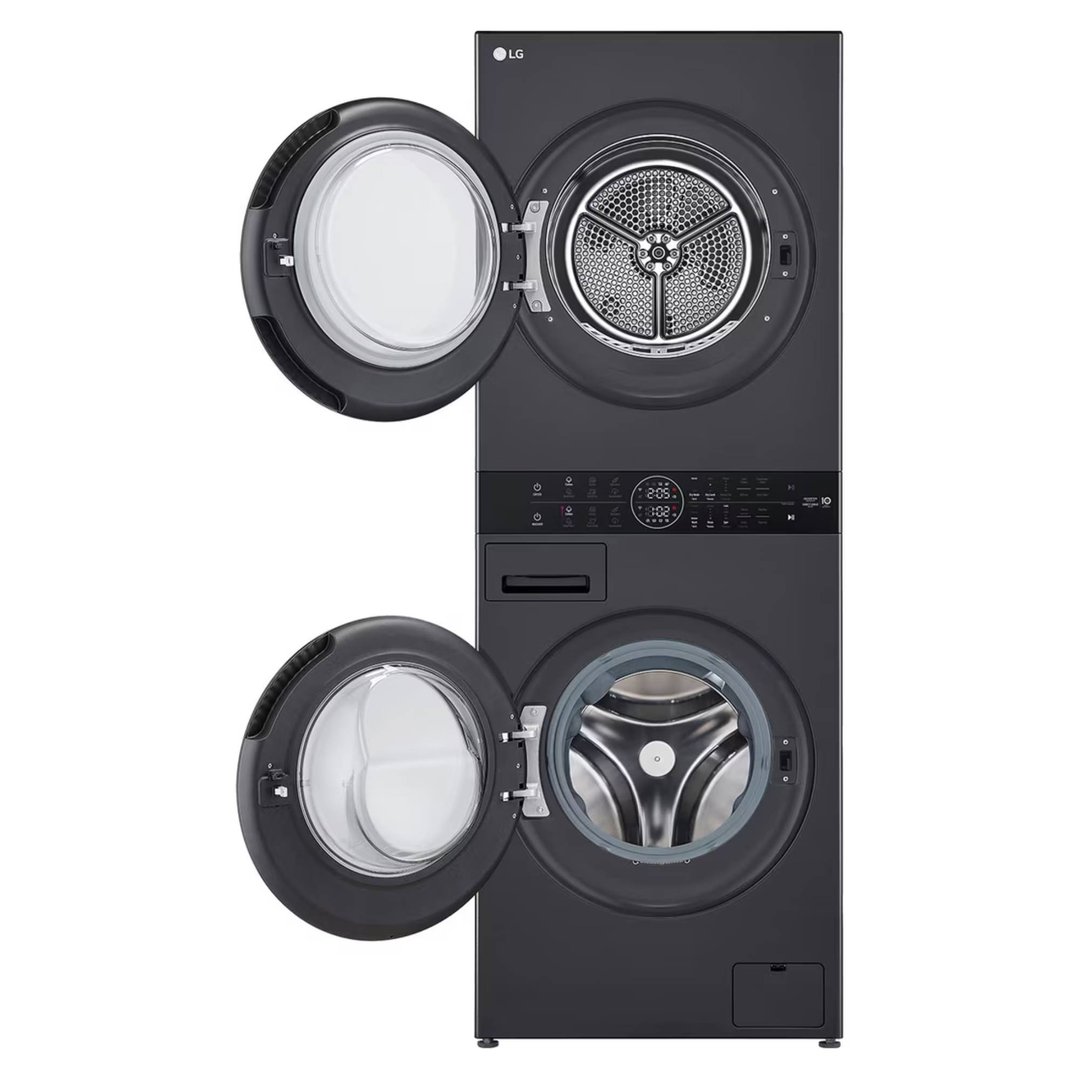 LG 12/10kg WashTower™ Stacked Washer Dryer - Black WWT-1210BX