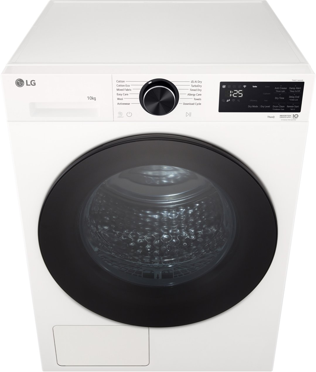 LG 10kg Series 3 AI Heat Pump Dryer - White DXH3-10W