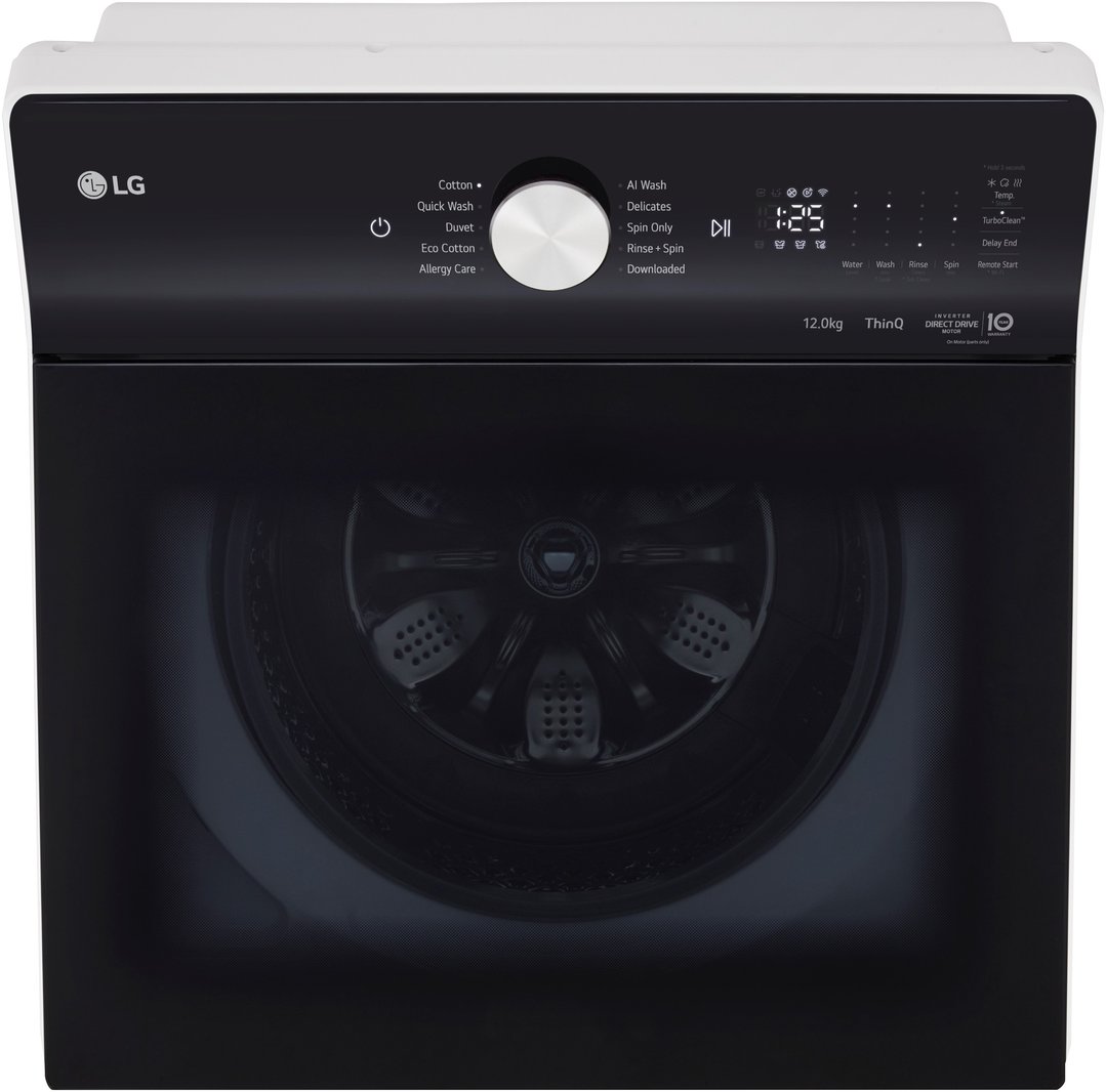 LG 12kg AI Top Load Washer - AI DD - White WTX5-12W