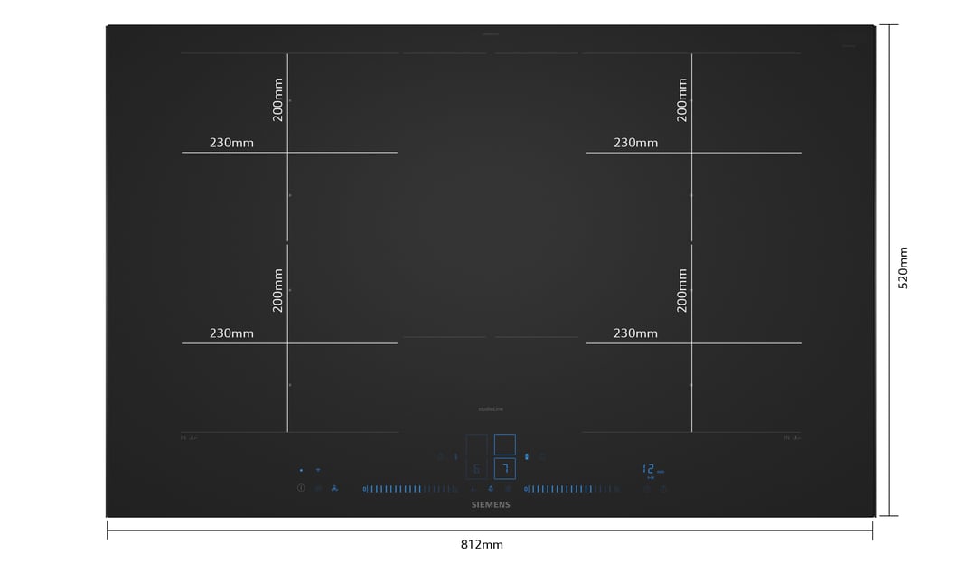 Siemens iQ700 FlexInduction Plus Cooktop, Matte EX87BNYV6E