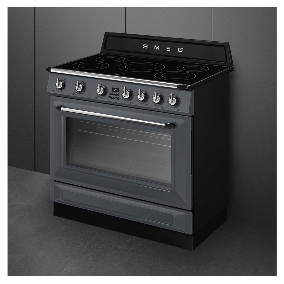 Smeg 90cm Victoria Aesthetic Cooker with Induction Hob Slate Grey TR90IPGR