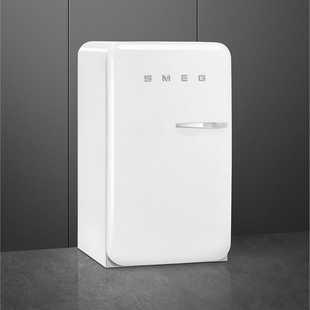 Smeg FAB10 50's Style Retro Refrigerator Left Hand Hinge - White FAB10HLWH6