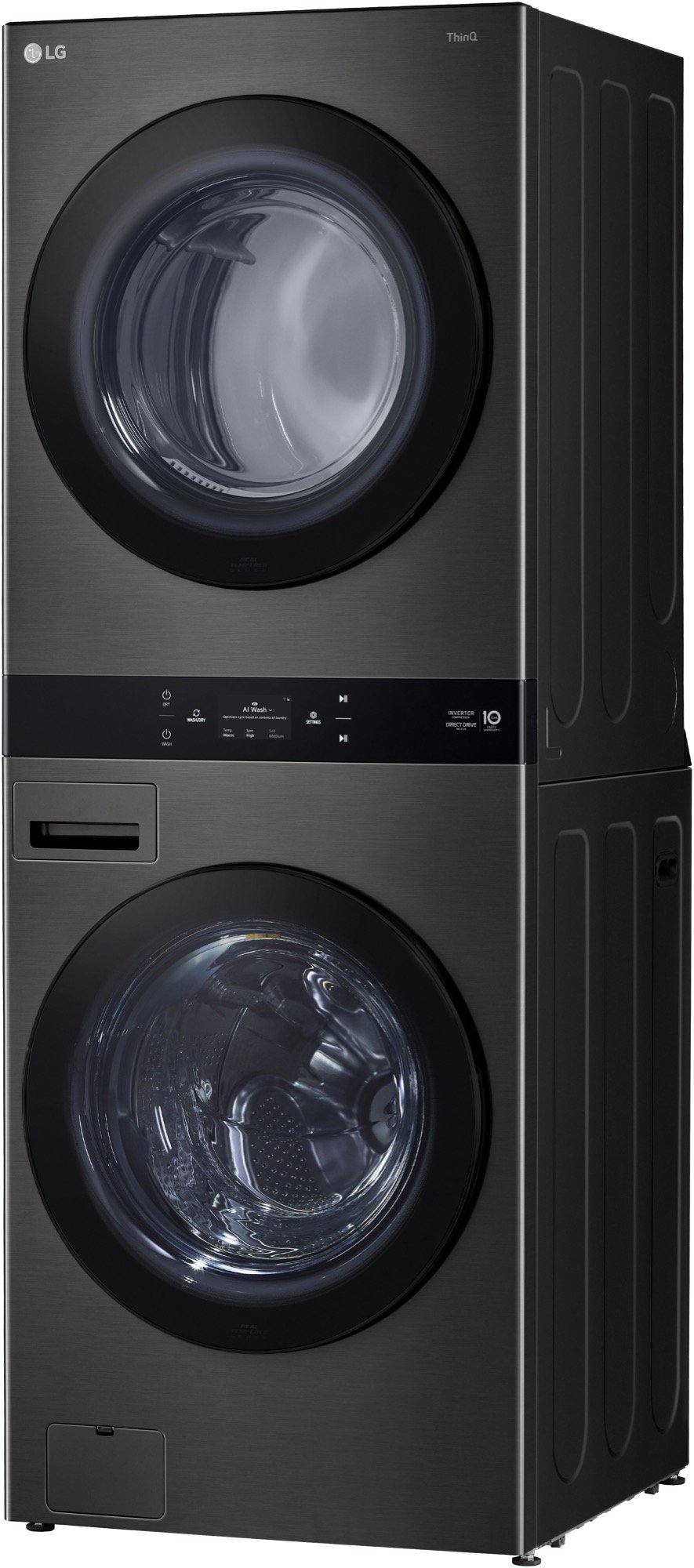 LG AI WashTower™ 19/10kg All-In-One Stacked Washer Dryer - Matte Grey WWT-1910GRX