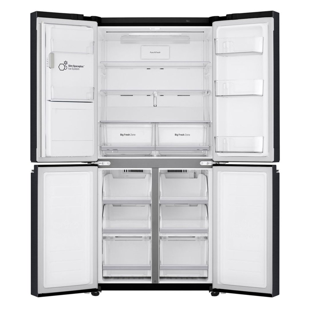 LG 506L Slim Plumbed French Door Fridge Matte Black Finish GFL570MBL