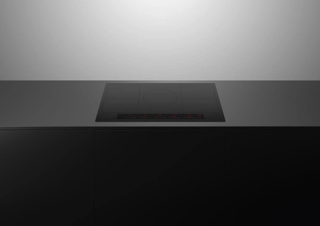 Fisher & Paykel 90cm Series 7, 5 Zone Induction Cooktop, 2 SmartZones, Black CI905ZZDTB5