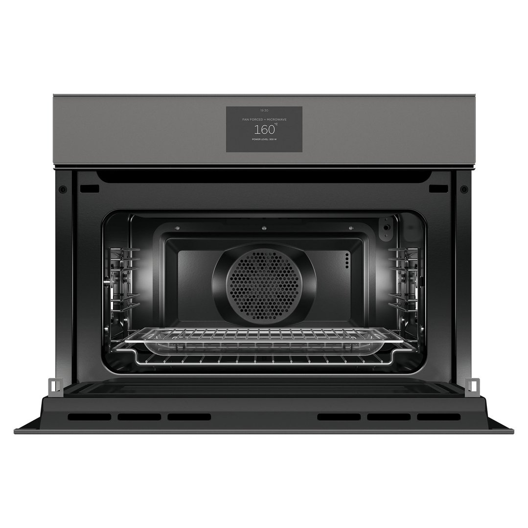 Fisher & Paykel 60cm Series 9 Minimal Handleless Compact Combi-Microwave Oven OM60NMTNG1