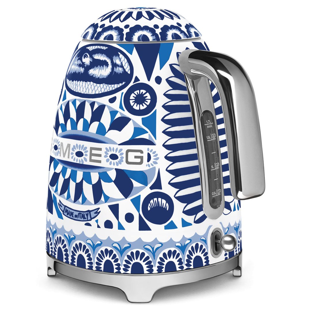 Smeg 50's Style Dolce & Gabbana Kettle - Blue Mediterraneo KLF03DGBAU
