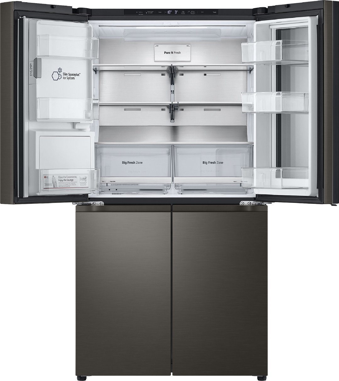LG 642L French Door Fridge in Black Stainless Finish GF-V700BSLC