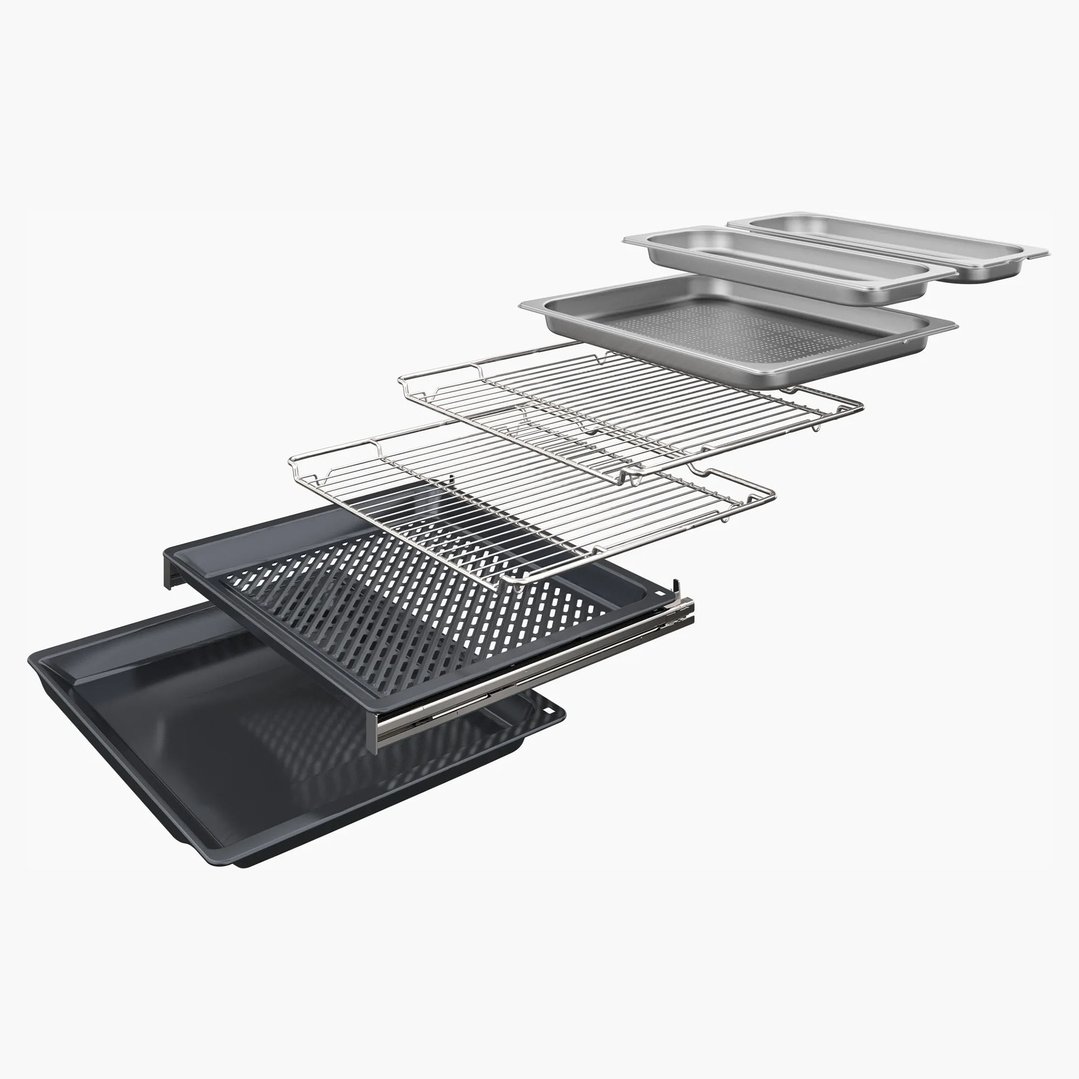 Neff Slide & Hide® Oven with FullSteam with Anthracite Grey Side Trims / Handle and TwistPad Flex B69FY5CY0A-AG