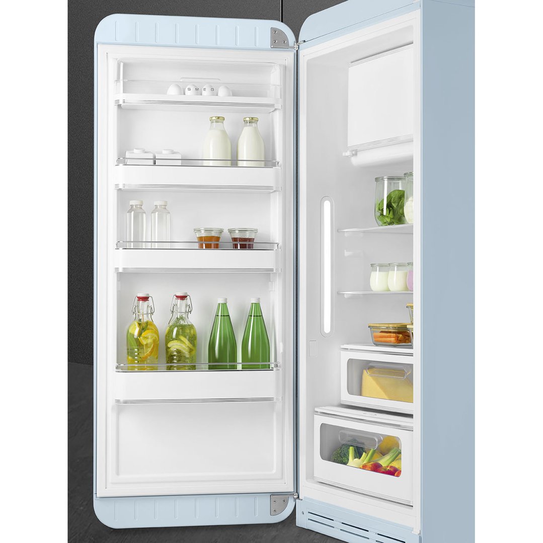 Smeg FAB 28 50’S Style Retro Refrigerator, Left Hand - Pastel Blue FAB28LPB5AU