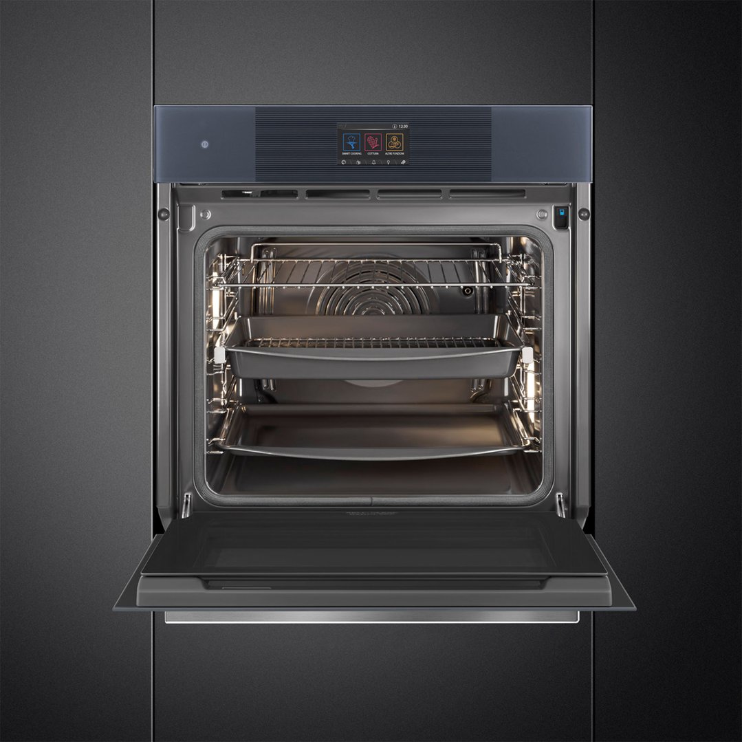 Smeg Linea 60cm Pyro Steam Oven - Neptune Grey SOPA6104S2PG