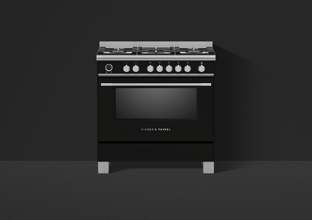 Fisher & Paykel 90cm Series 9 Classic 5 Burner Dual Fuel Pyrolytic Cooker OR90SCG6B1