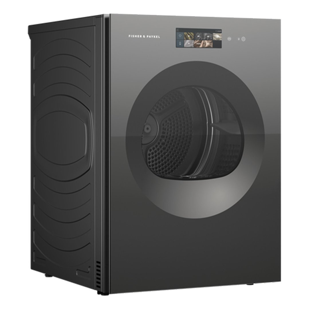 Fisher & Paykel 10kg Series 7, Minimal Heat Pump Dryer, Woolmark Black, Grey Glass DH1060MZB5