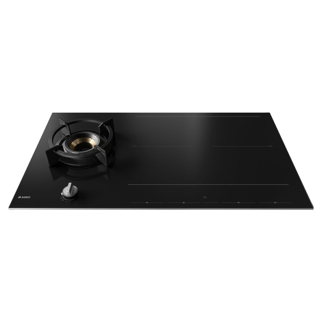 Asko 90cm Duo Fusion Combined Gas & Induction Cooktop - Black HIG89524BGD1