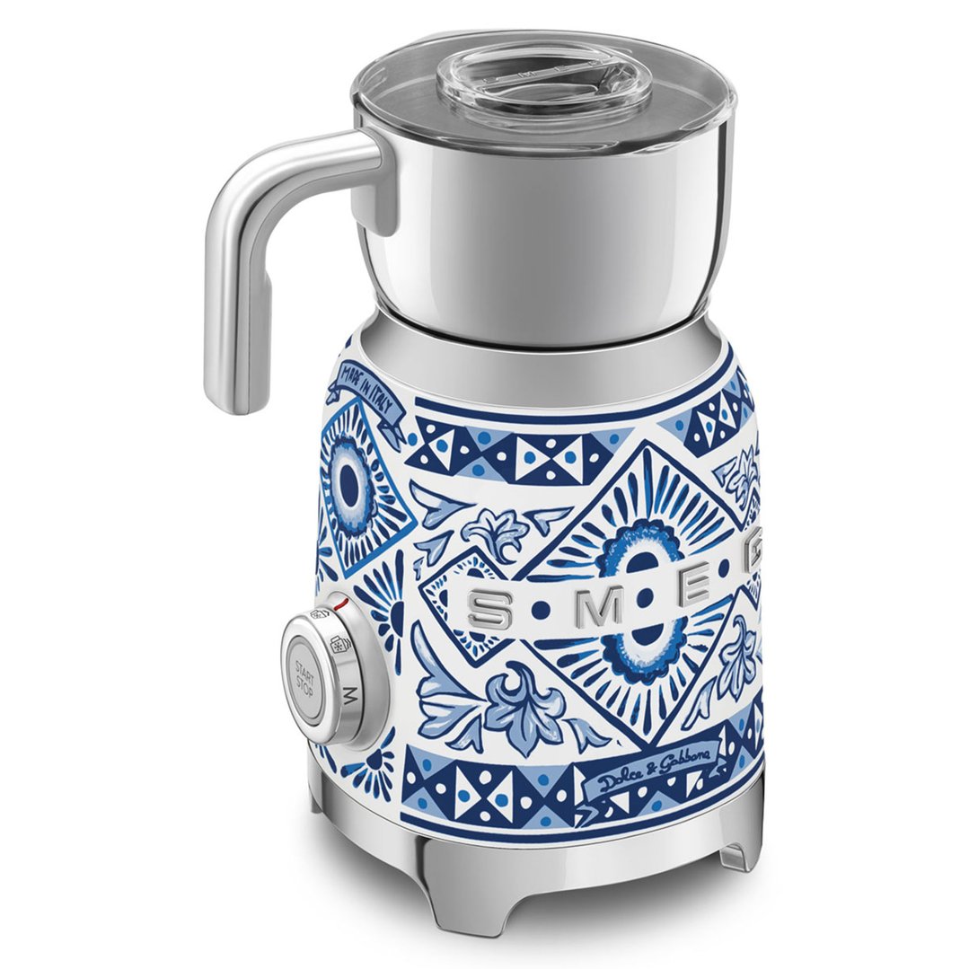 Smeg 50's Style Dolce & Gabbana Milk Frother - Blue Mediterraneo MFF01DGBAU