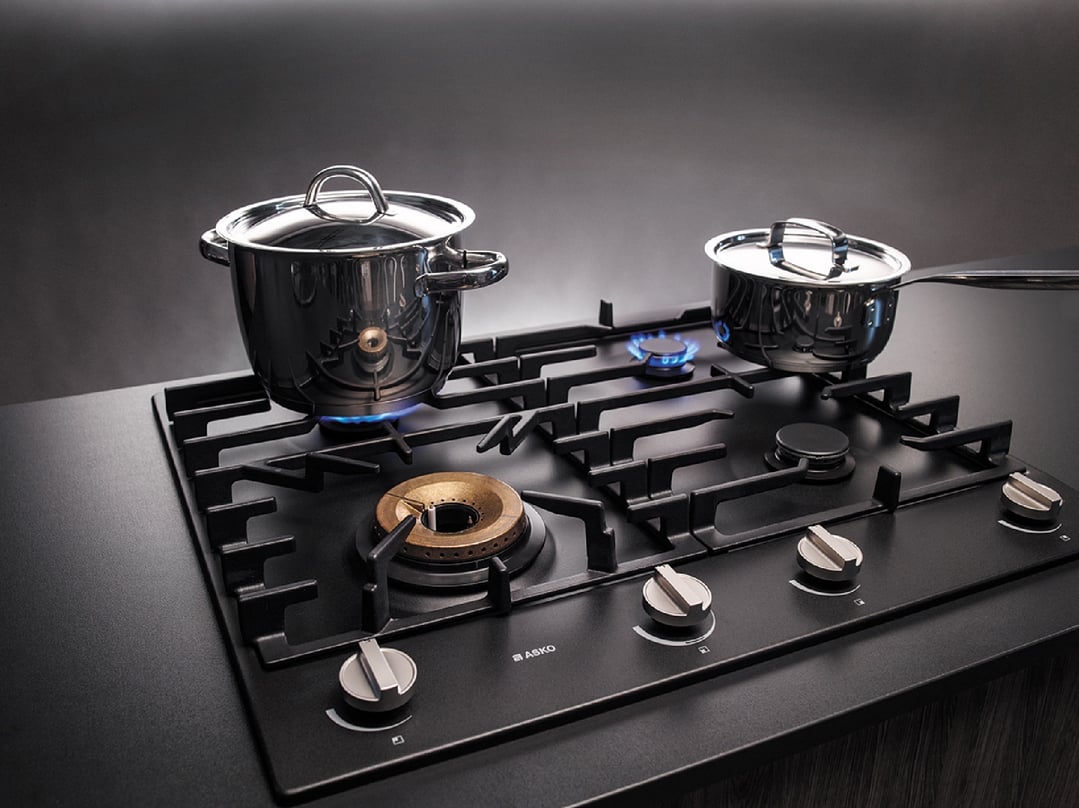 Asko 60cm Gas Cooktop Graphite Black HG1666AD