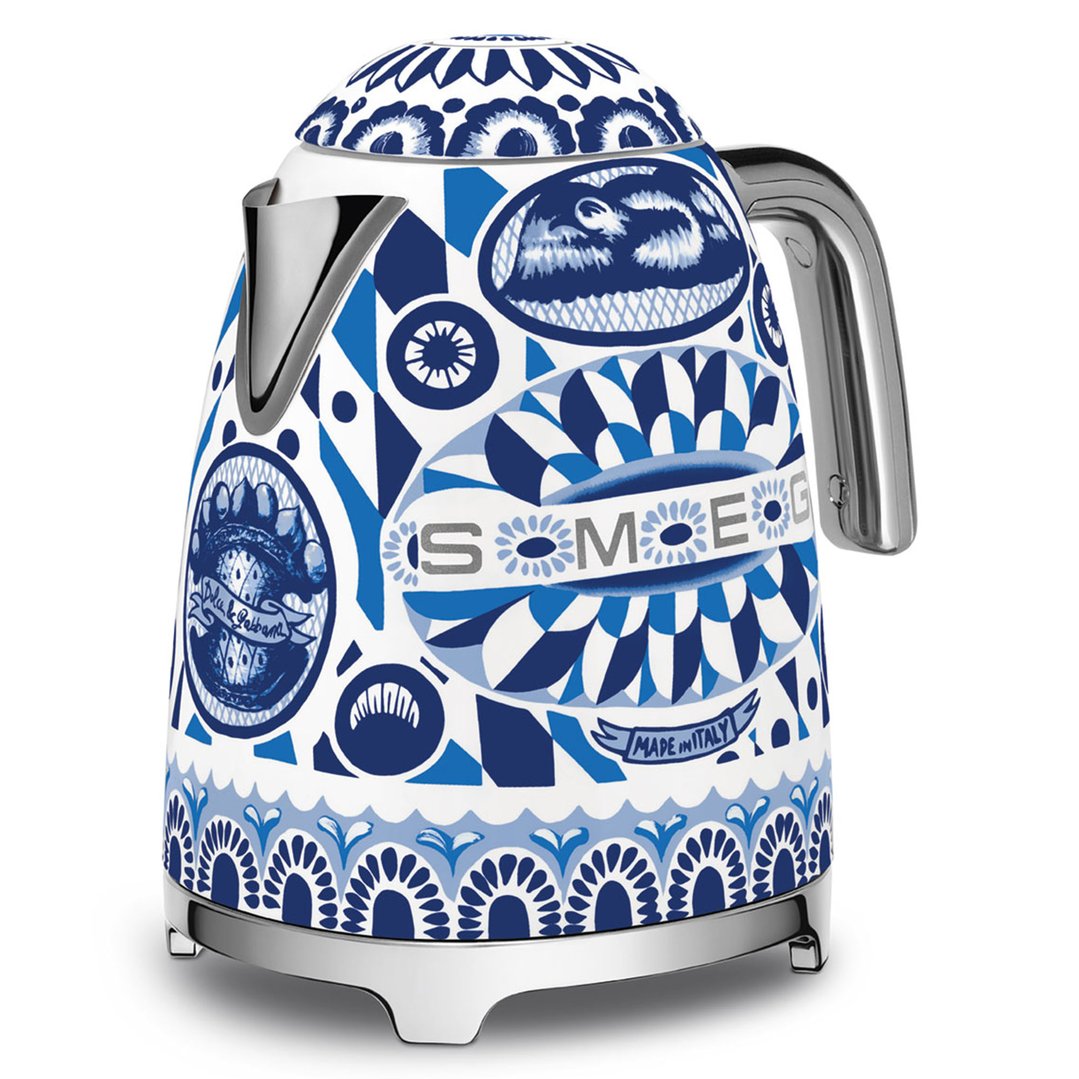 Smeg 50's Style Dolce & Gabbana Kettle - Blue Mediterraneo KLF03DGBAU