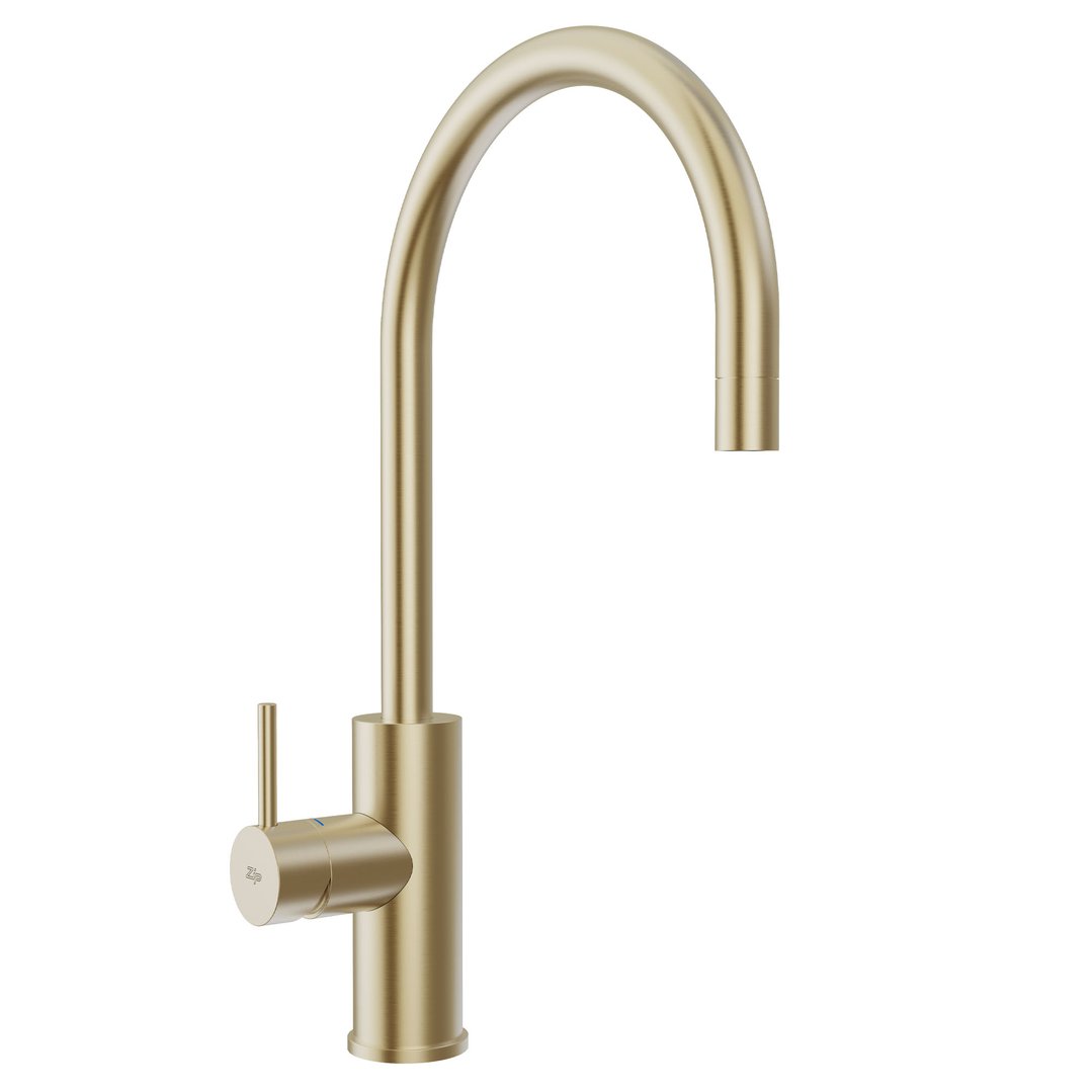 Zip Mixer Tap Mains CUBE Brushed Brass 95804Z18