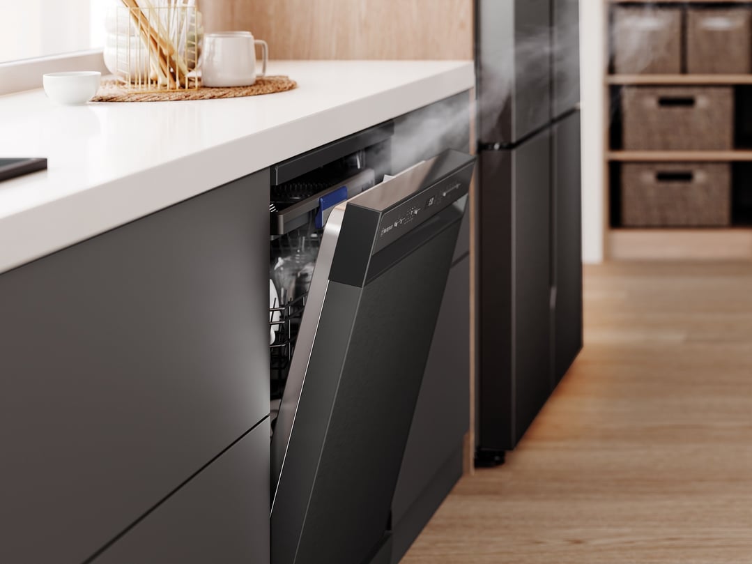 Westinghouse 60cm Dark Stainless Steel Freestanding Dishwasher WSF6606KXC