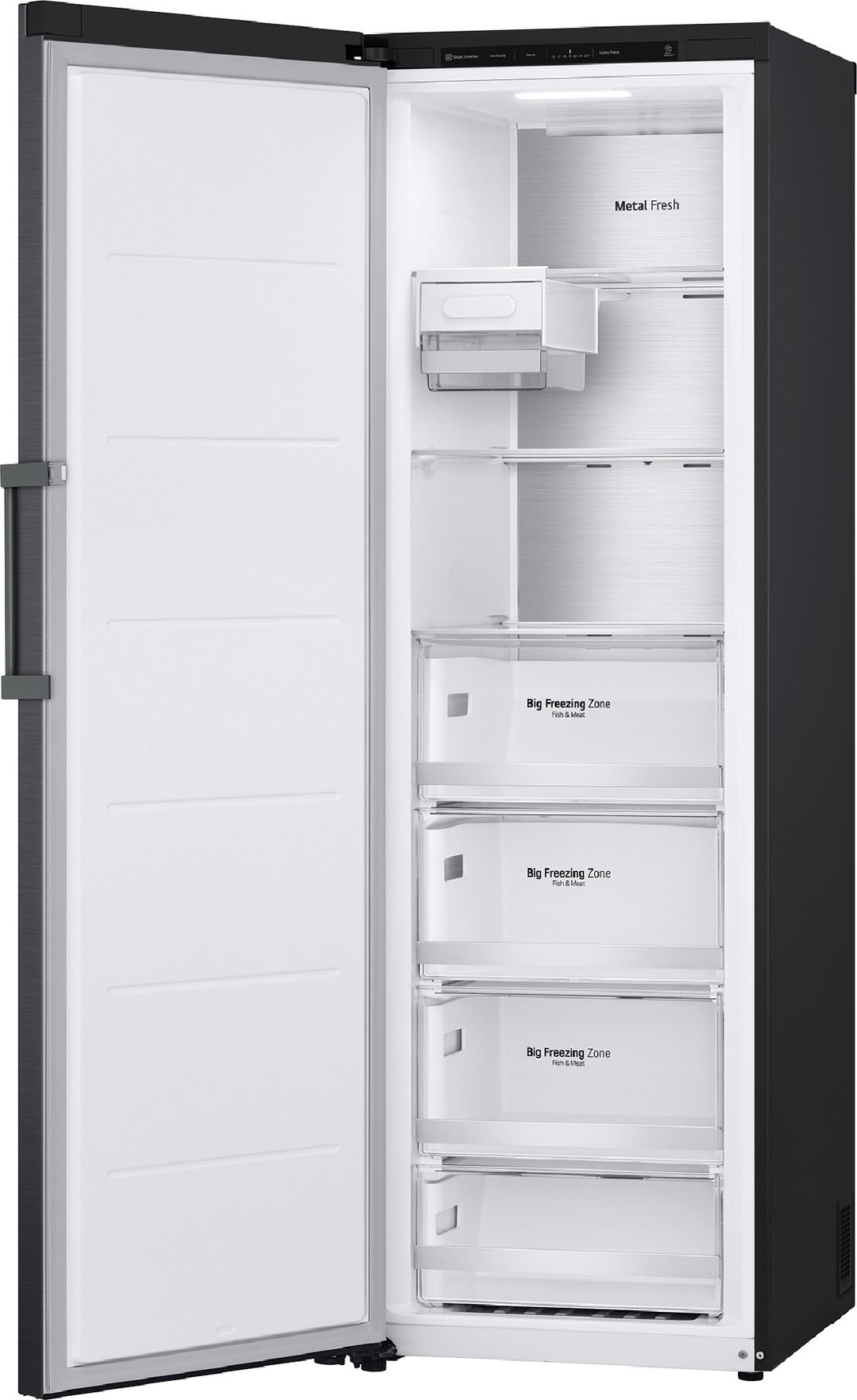 LG 324L Single door freezer in Matte Black GP-F324MBL