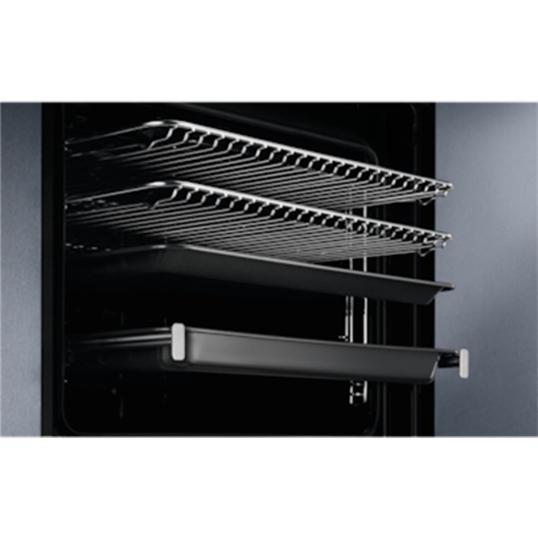 Electrolux 60cm Pyrolytic Oven with Added Steam and Food Probe, 22 Function, Black - 700 Series EVEP6818BF