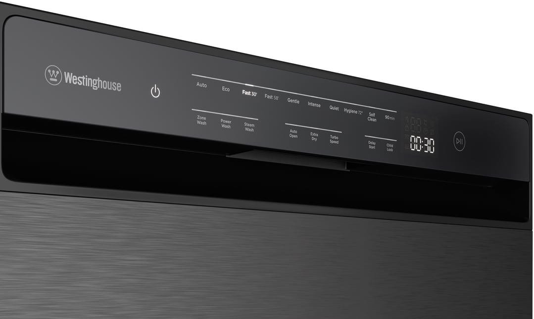 Westinghouse 60cm Dark Stainless Steel Underbench Dishwasher WSU6608KXC