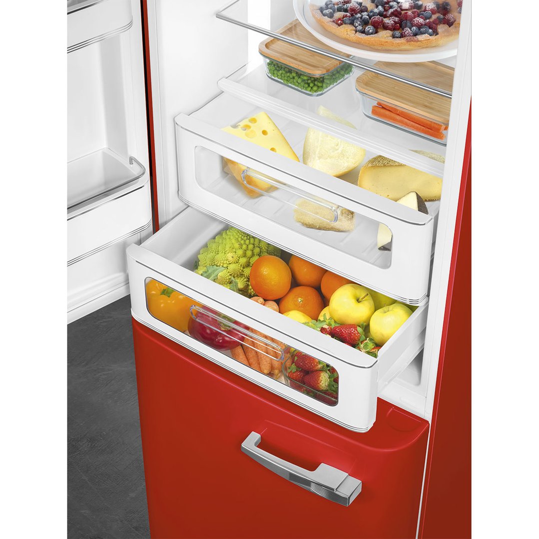 Smeg FAB 32 50’S Style Retro Refrigerator, Left Hand - Red FAB32LRD5AU