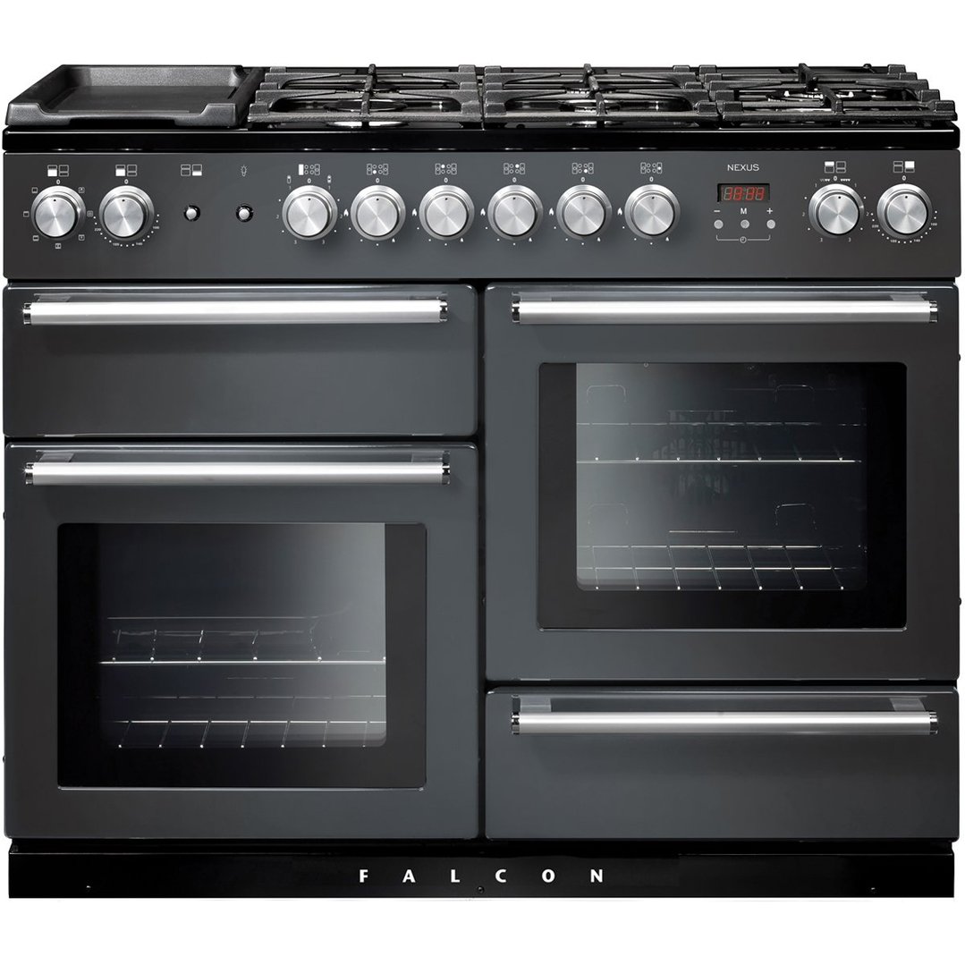 Falcon Nexus 110cm Dual Fuel Upright Cooker Slate/Chrome NEX110DFSL/CH