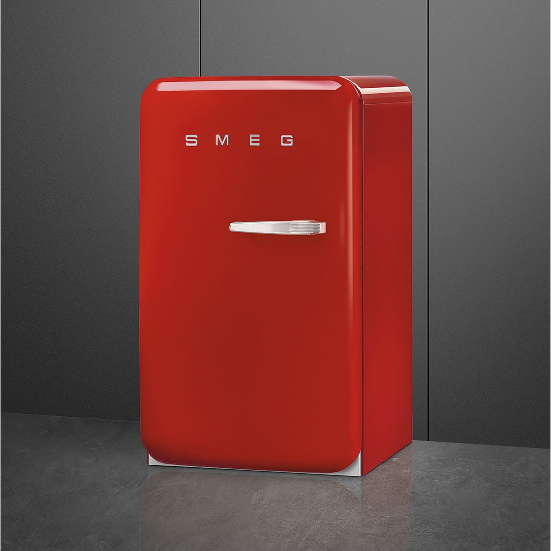Smeg FAB 10 50's Style Retro Refrigerator, Happy Bar, Left Hand - Red FAB10HLRD5AU