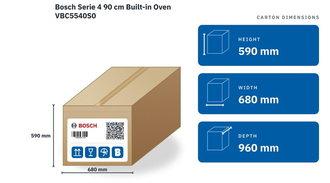 Bosch Serie 4 90 cm Built-in Oven VBC5540S0