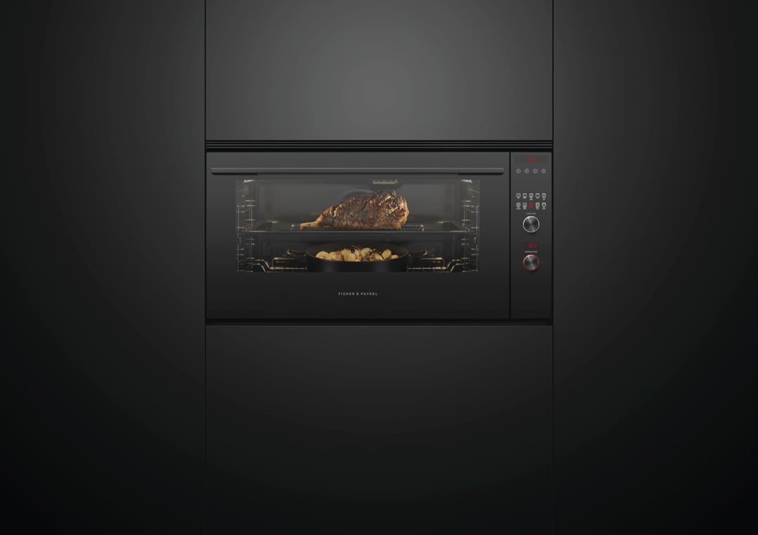 Fisher & Paykel 90cm Series 9 Contemporary Pyrolytic Oven OB90S9MEPB1