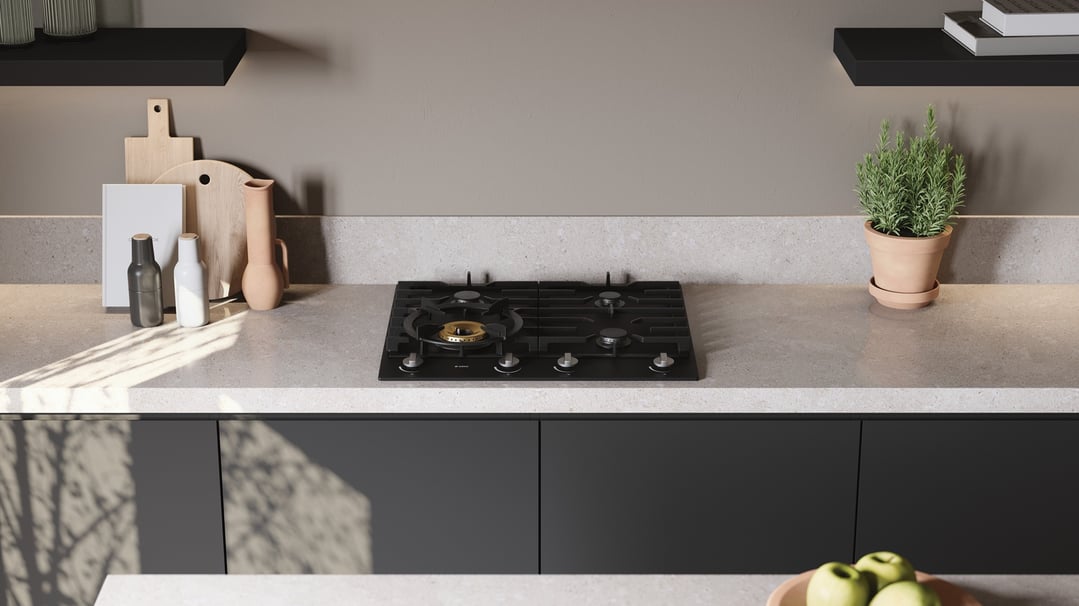 Asko 60cm Gas Cooktop Graphite Black HG1666AD