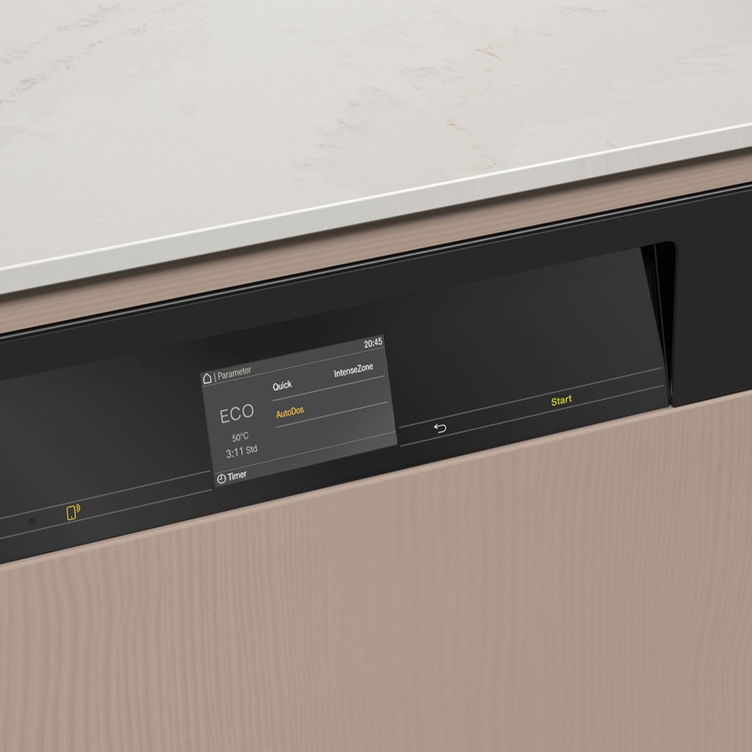 Miele 60cm XXL Semi-Integrated Dishwasher with AutoOpen Drying, M Touch Display and PowerDisk Obsidian Black Fascia G7939SCIXXLOBSW
