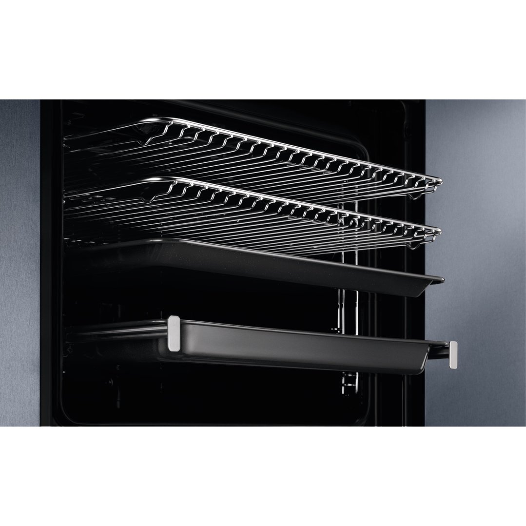 Electrolux 60cm Pyrolytic Oven with Added Steam and Food Probe, 22 Function, Black - 700 Series EVEP6818BF