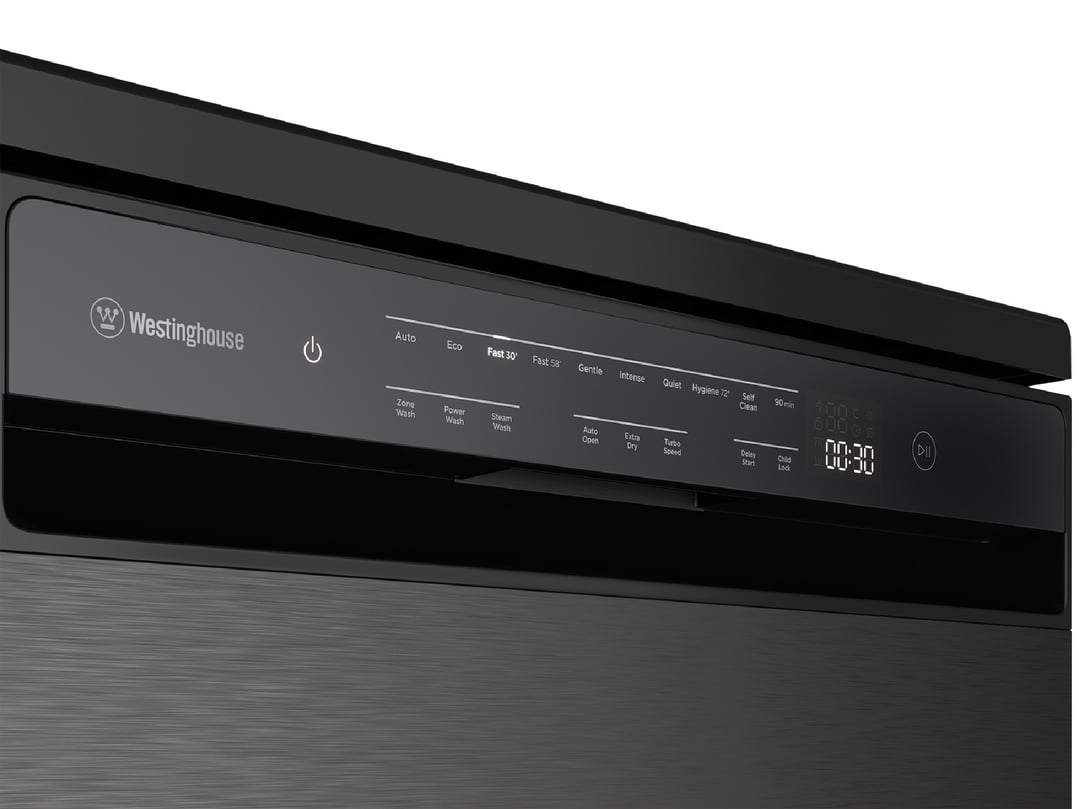 Westinghouse 60cm Dark Stainless Steel Freestanding Dishwasher WSF6608KXC
