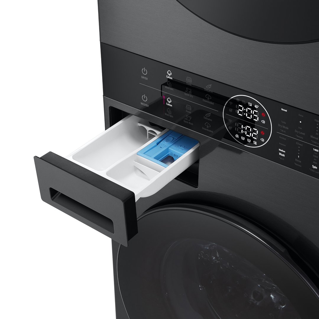 LG 12/10kg WashTower™ Stacked Washer Dryer - Black WWT-1210BX