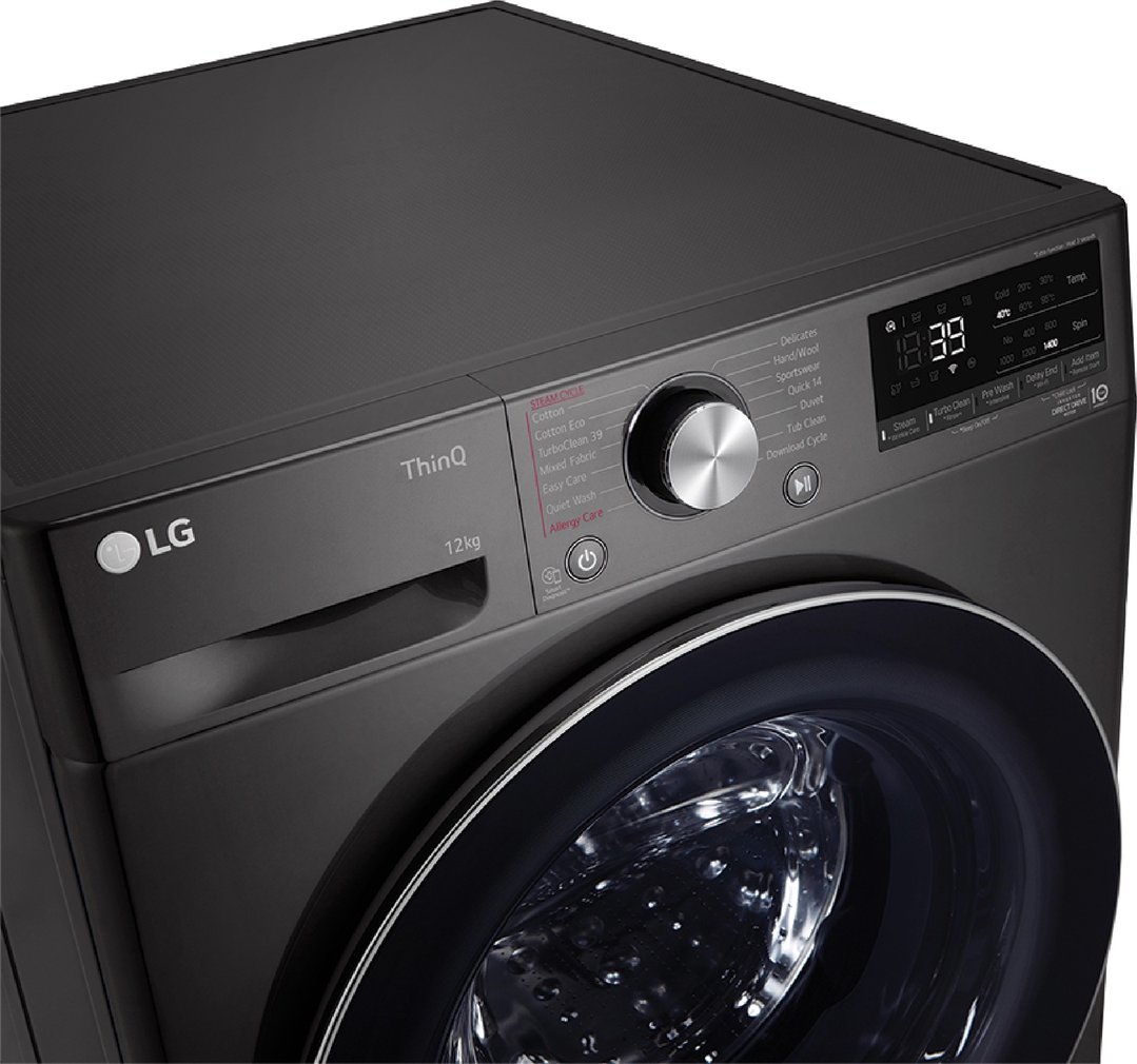 LG 12kg Black Front Load Washing Machine WV9-1412B